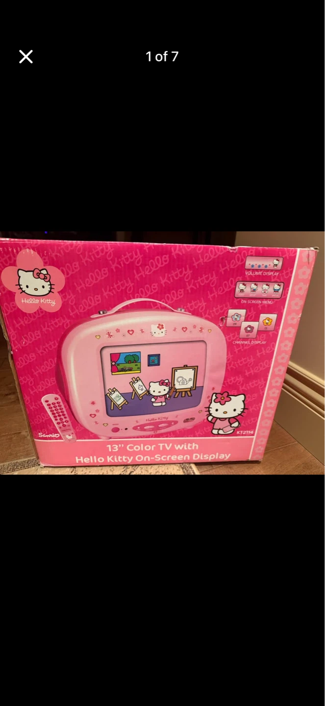 Hello Kitty 13" Color TV vintage brand new in box