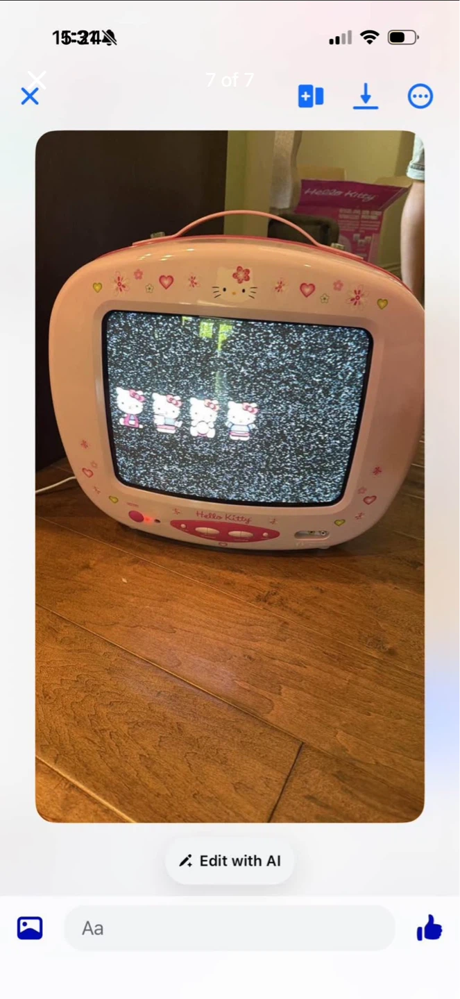 Hello Kitty 13" Color TV vintage brand new in box - photo 3