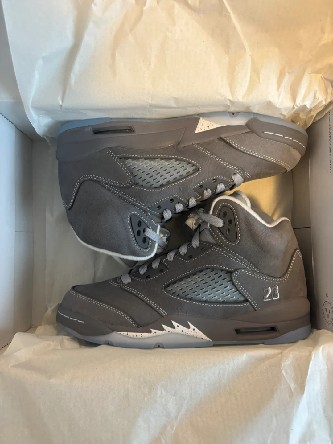 Jordan 5 Retro Wolf Grey 2026 size 5y