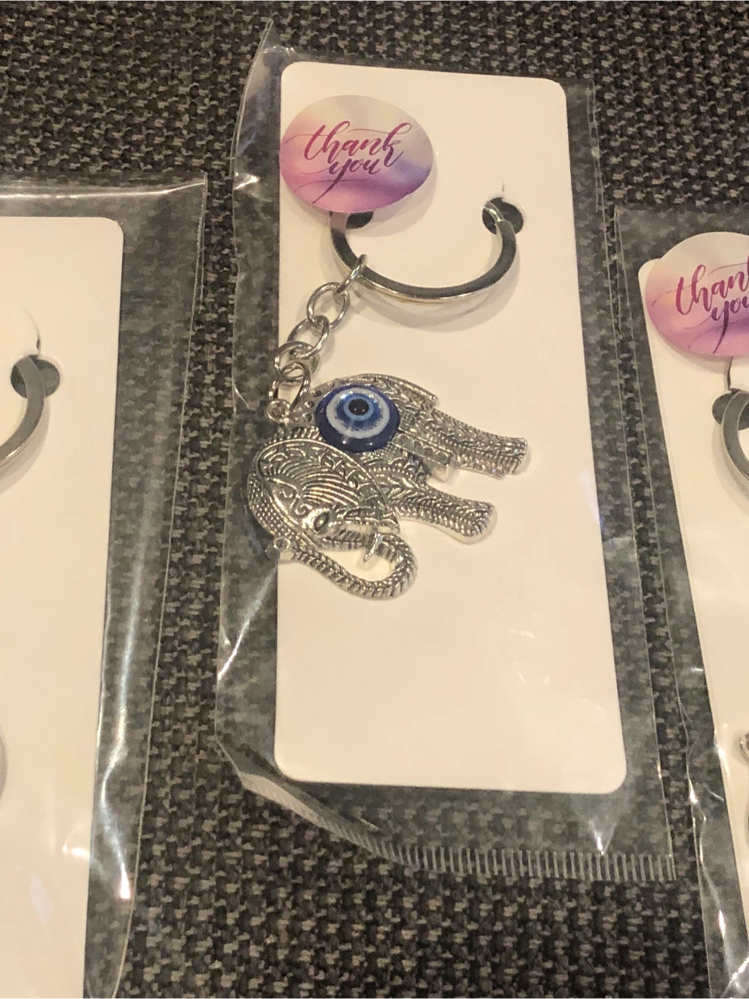 Elephant Evil Eye Keychain Set (3 pcs) - photo 2