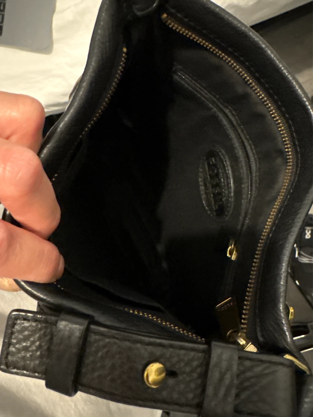 Fossil Black Leather Crossbody Bag - photo 4