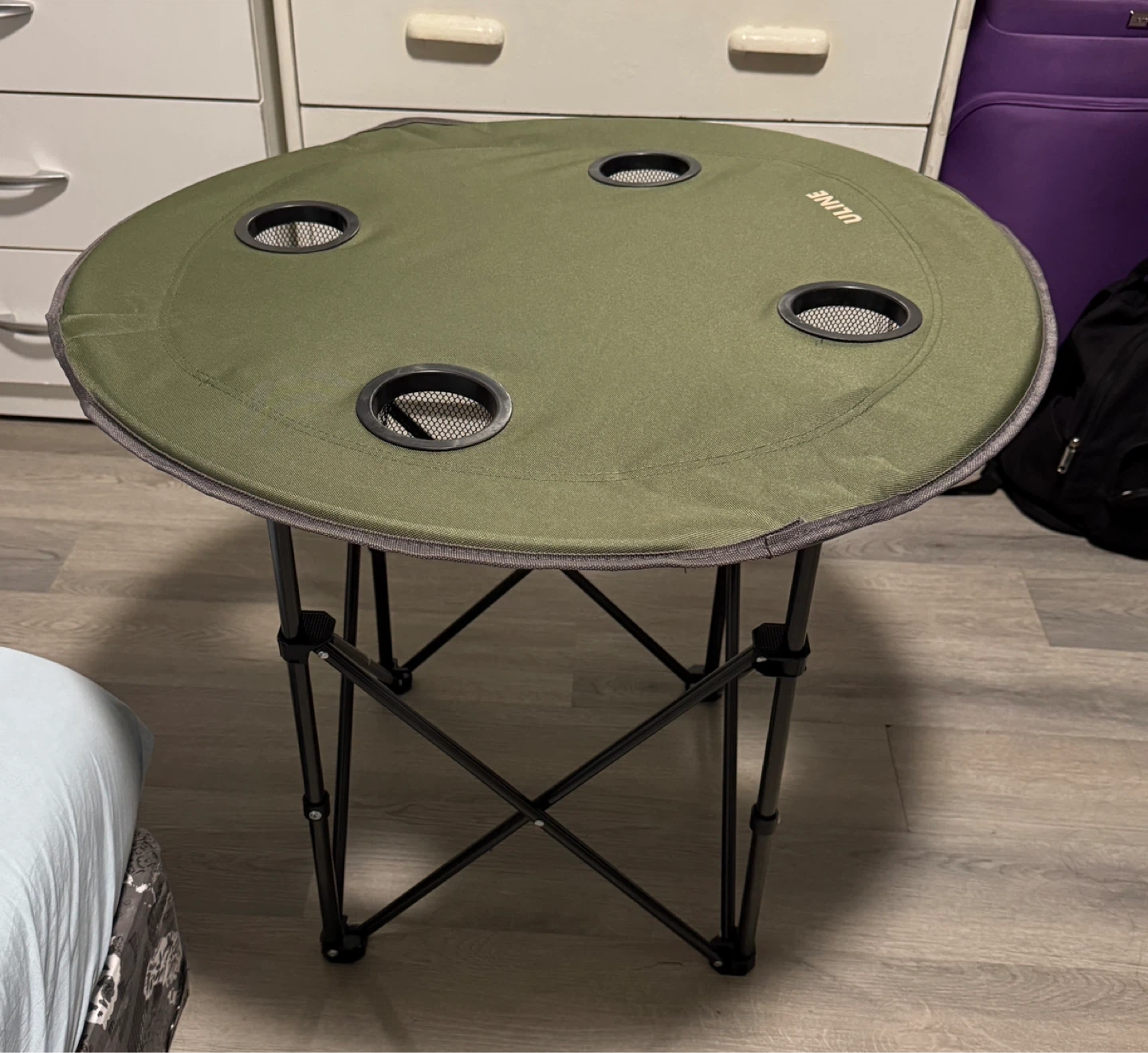 Portable Folding Table with Cup Holders