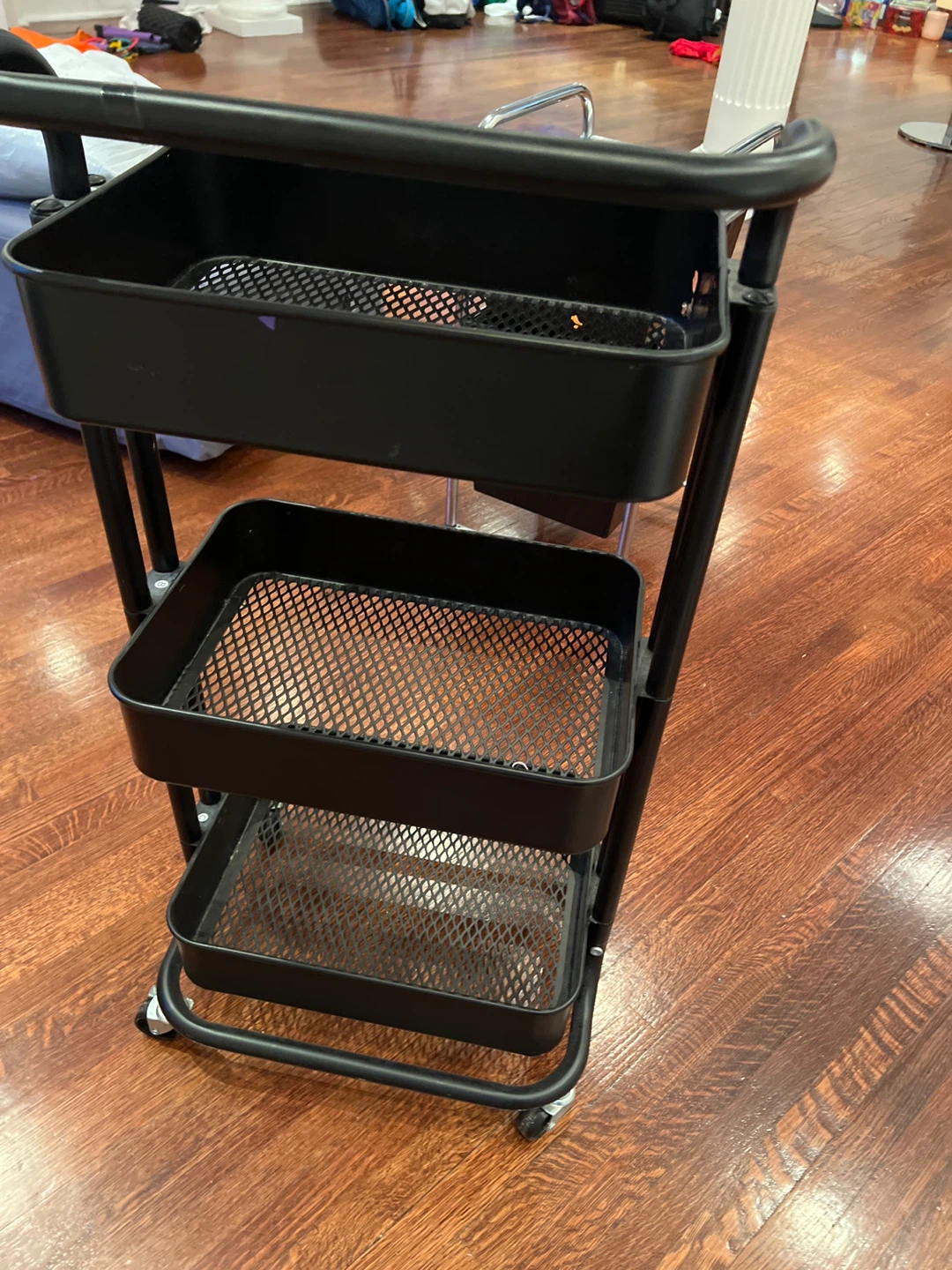 IKEA Black 3-Tier Rolling Utility Cart - photo 3