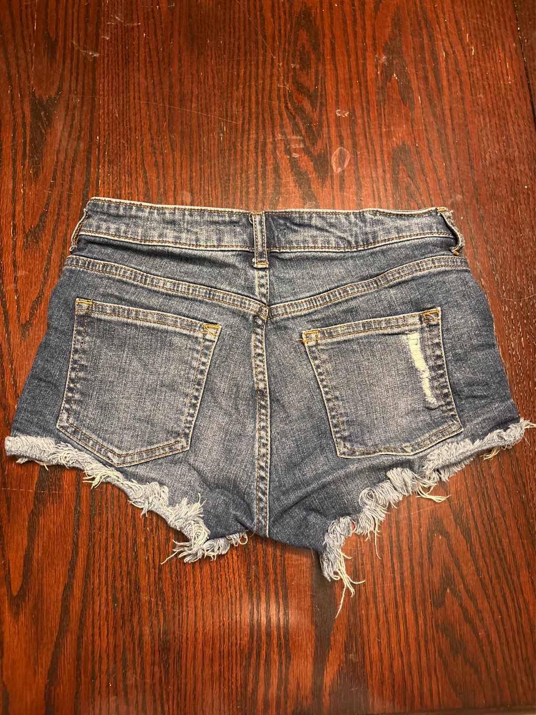 Denim Cut-off Shorts - photo 2