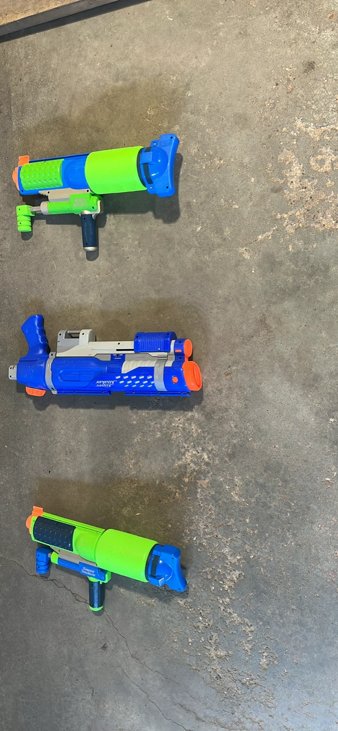 Lot of 3 Nerf Super Soaker Water Guns