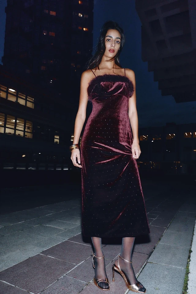 New Zara Velvet diamond Dress - photo 2