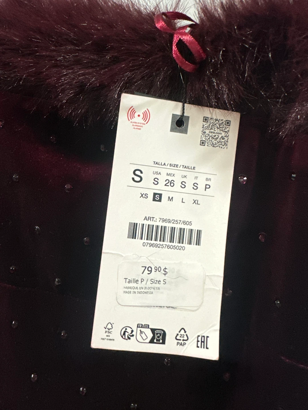 New Zara Velvet diamond Dress - photo 3