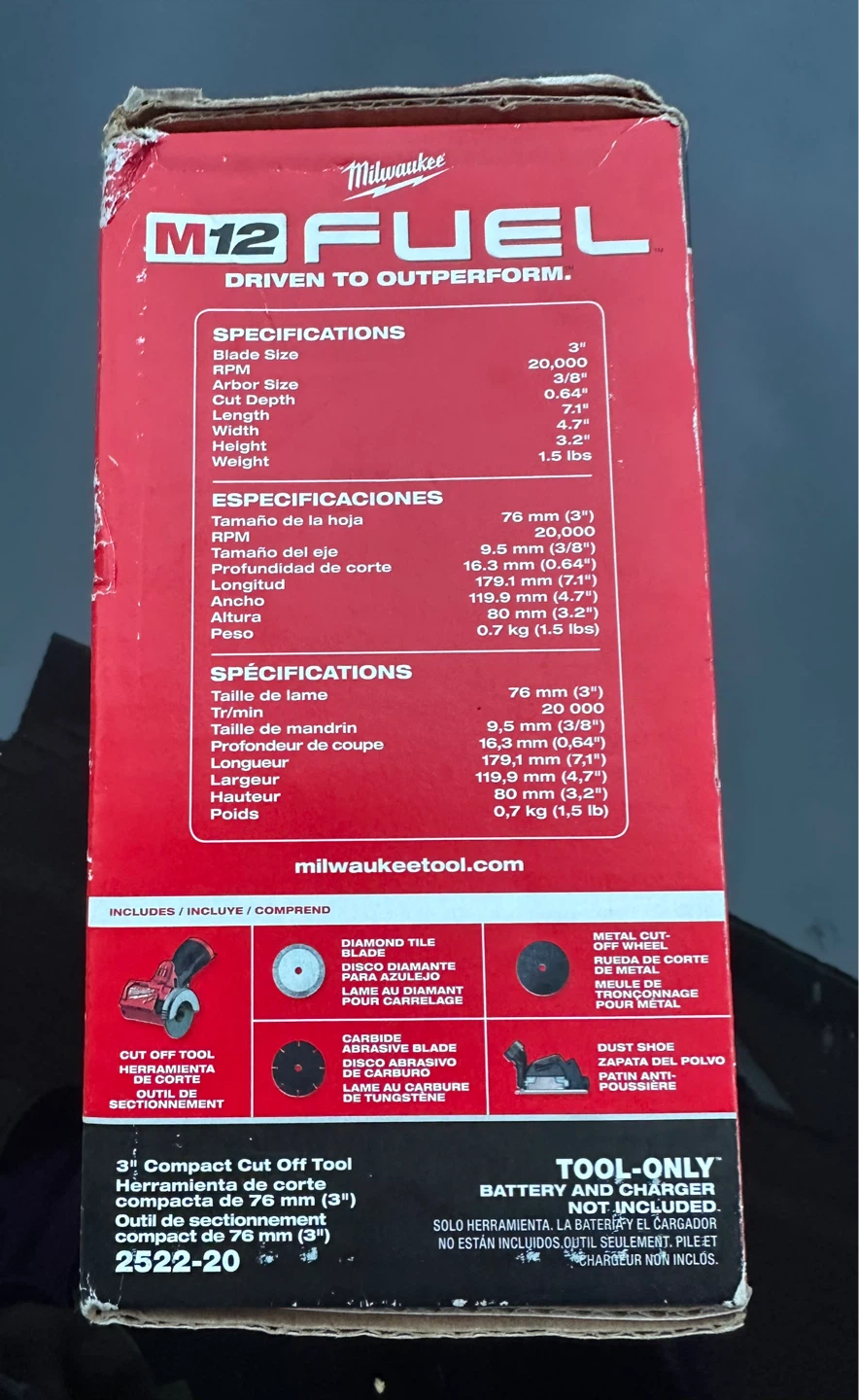 Milwaukee M12 FUEL 3" Compact Cut Off Tool (Tool Only) - photo 3