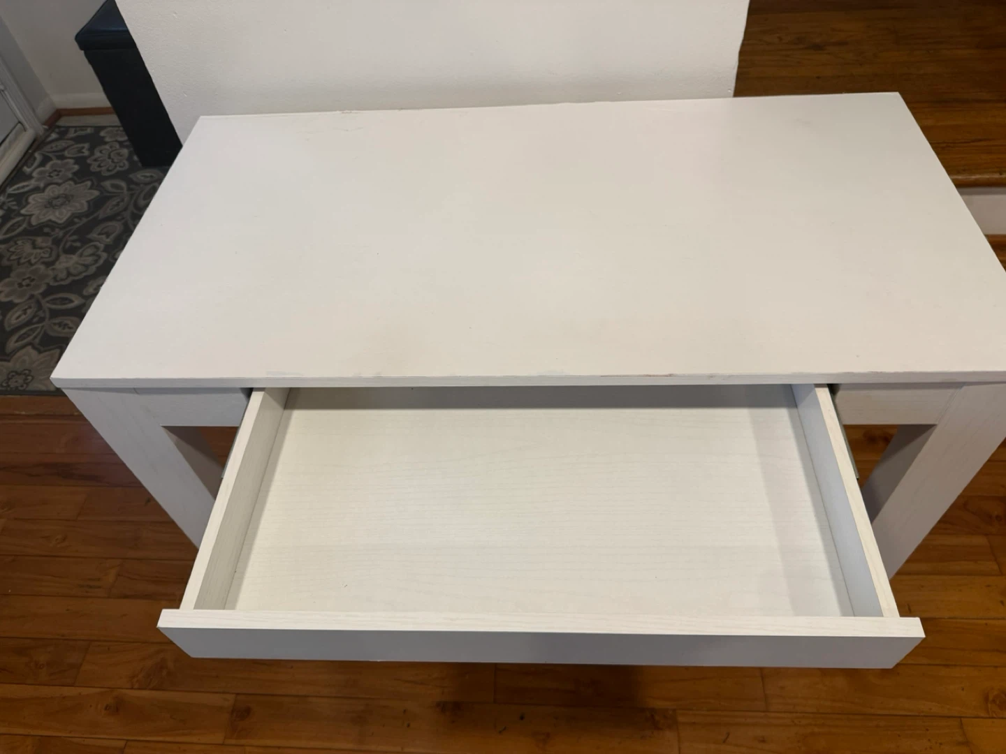 White Writing Desk with Drawer