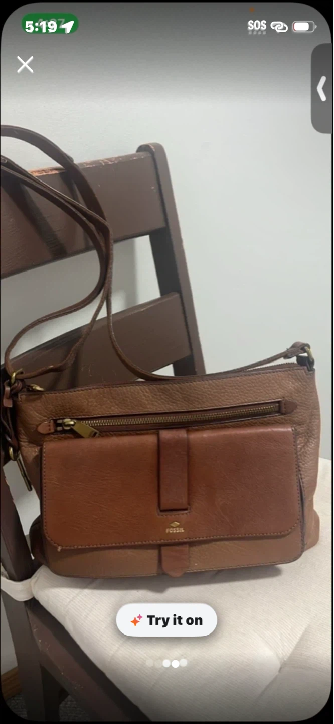 Fossil Leather Crossbody Bag - Brown - photo 2