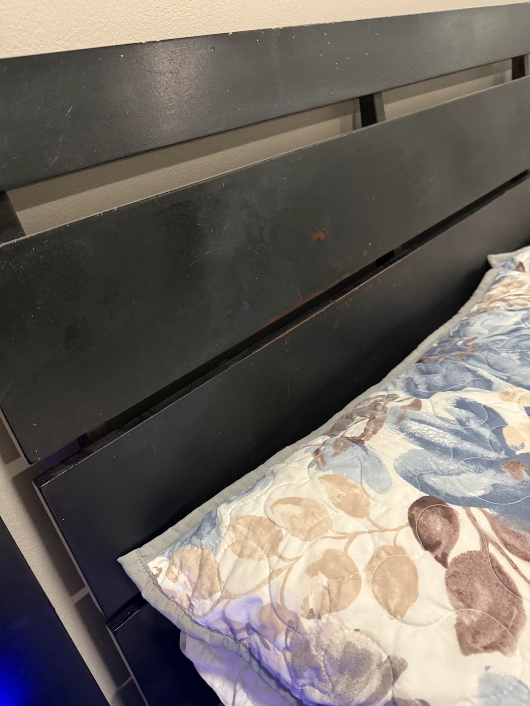 Black Wooden Bed Frame with Drawers - photo 3