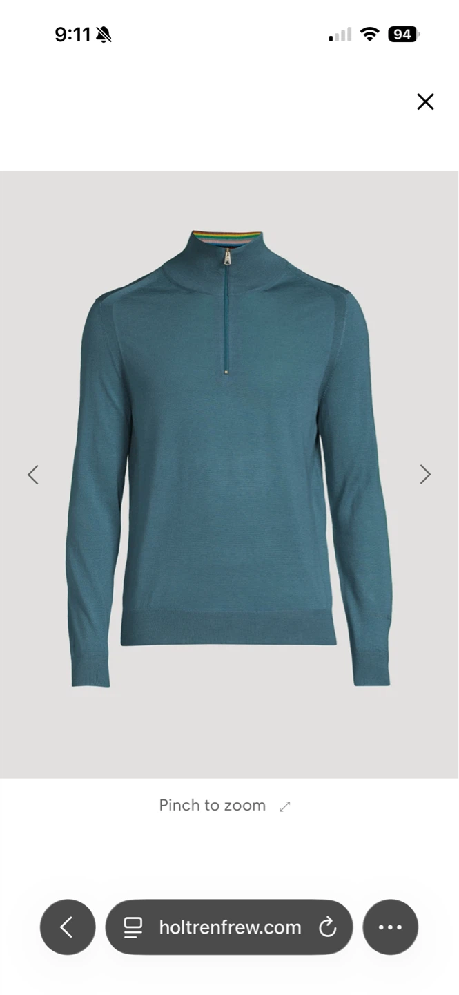 Paul Smith Men's Quarter Zip Sweater
