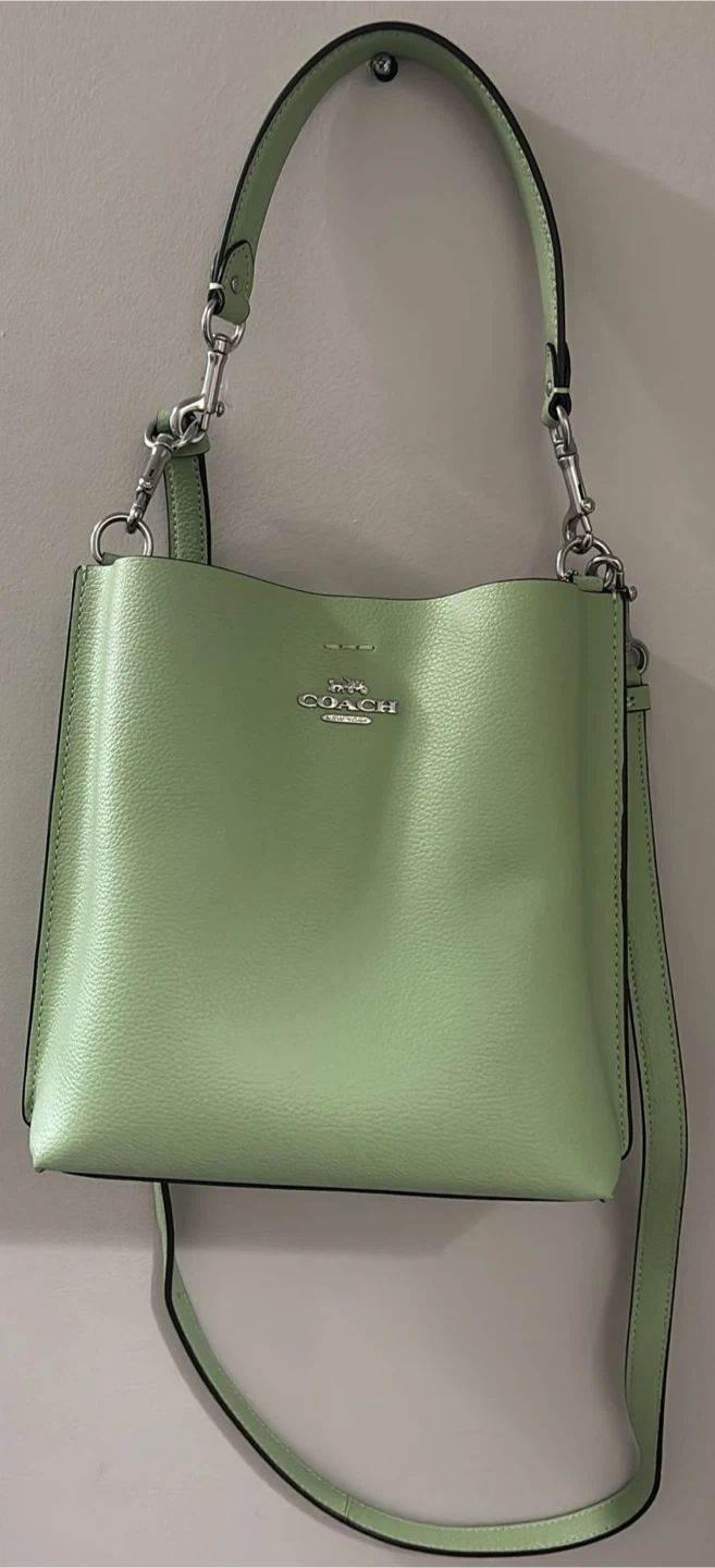 Coach Bucket Bag - Light Green Leather - photo 2