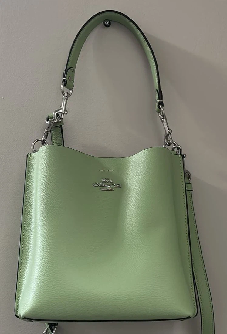 Coach Bucket Bag - Light Green Leather - photo 3