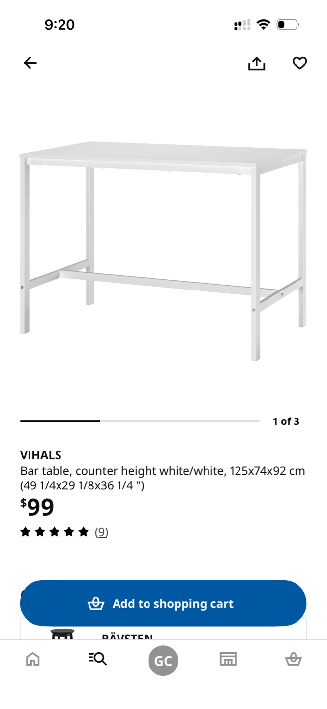 High White Square Dining Table from IKEA - photo 3