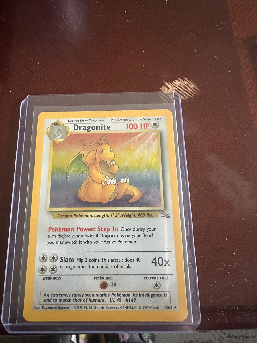 1999 Pokemon Dragonite #149 Card