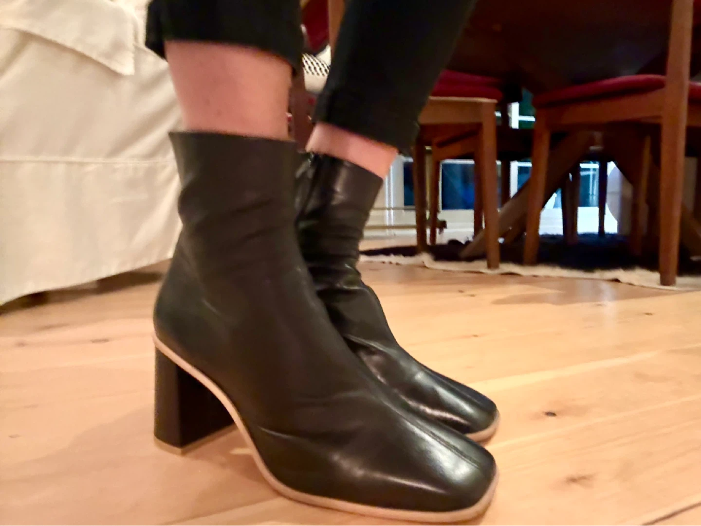 Free People size 41 Black Leather Ankle Boots - photo 3