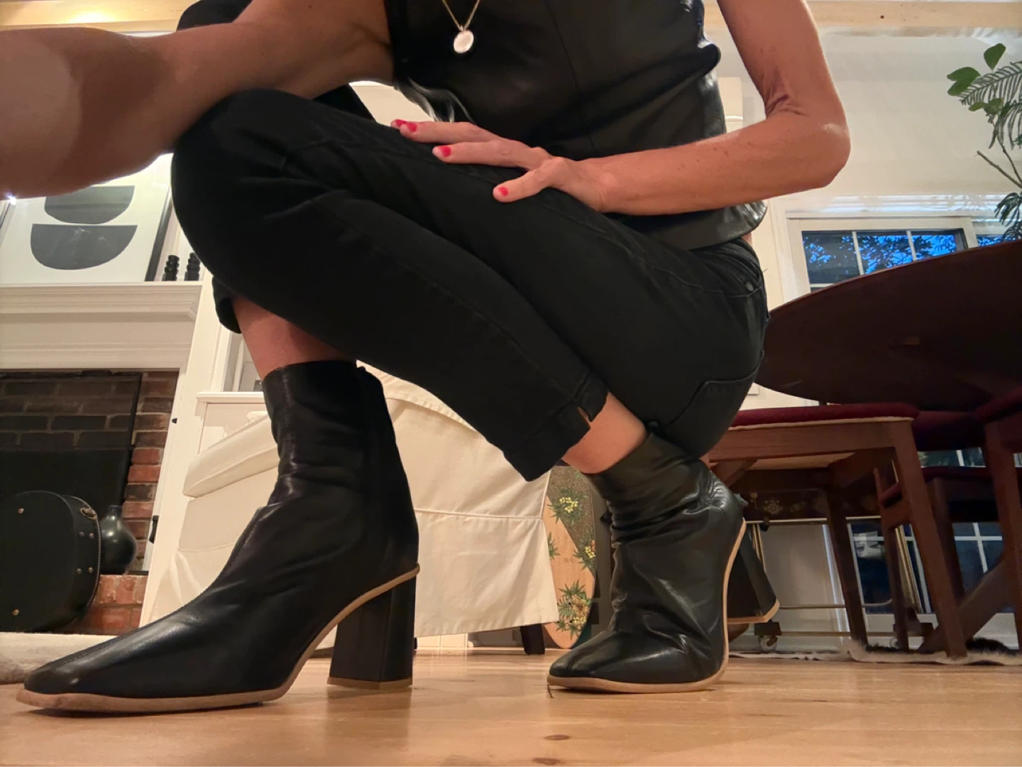 Free People size 41 Black Leather Ankle Boots