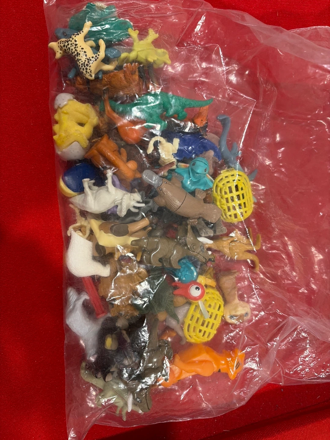 Bag of assorted Kinder Surprise animal toys