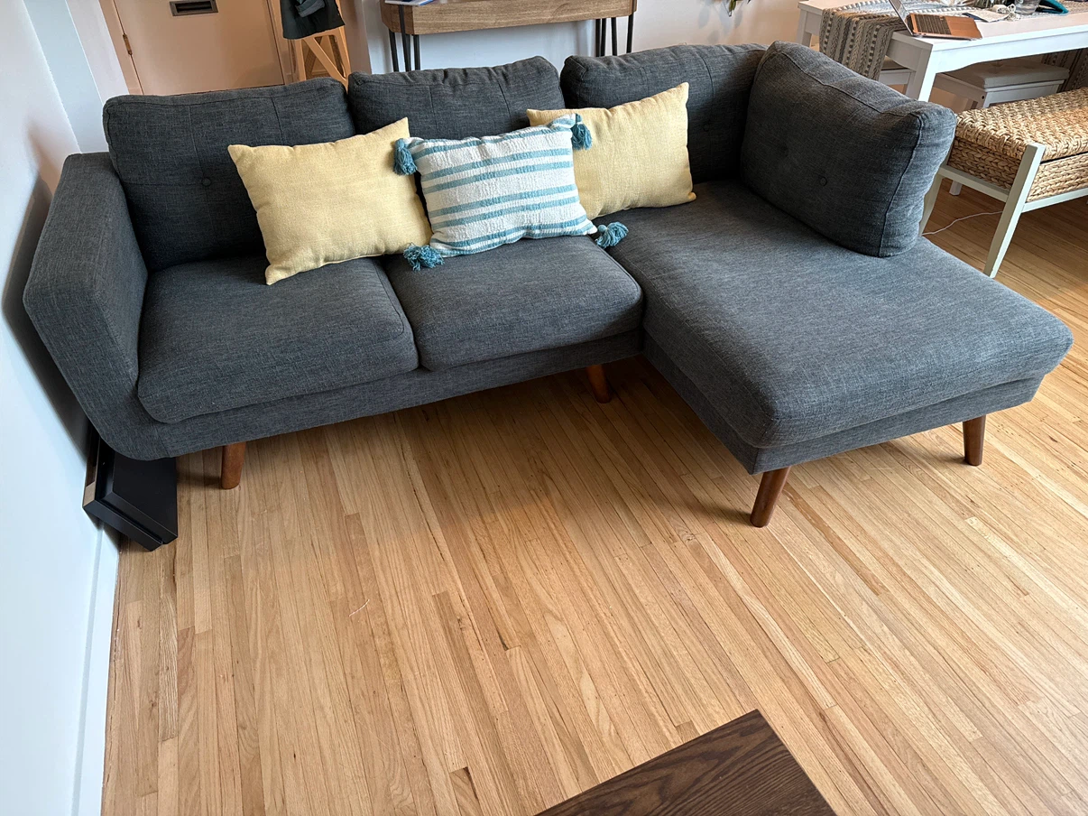 Charcoal Grey Sectional Sofa - photo 2