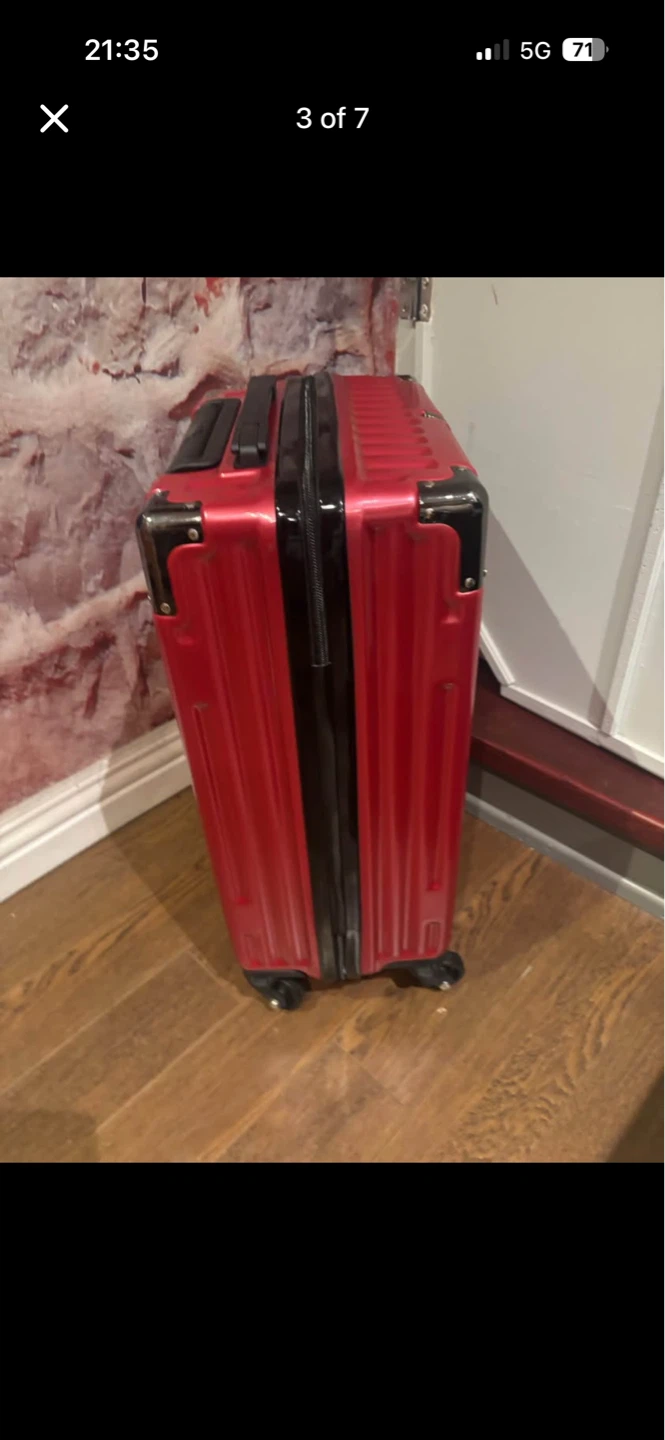 Red Rolling Suitcase
