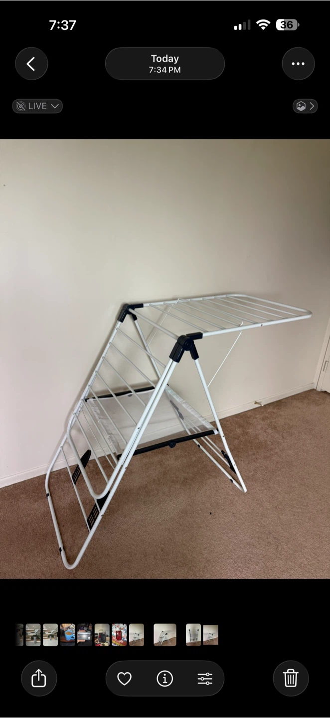 Folding Clothes Drying Rack - photo 2
