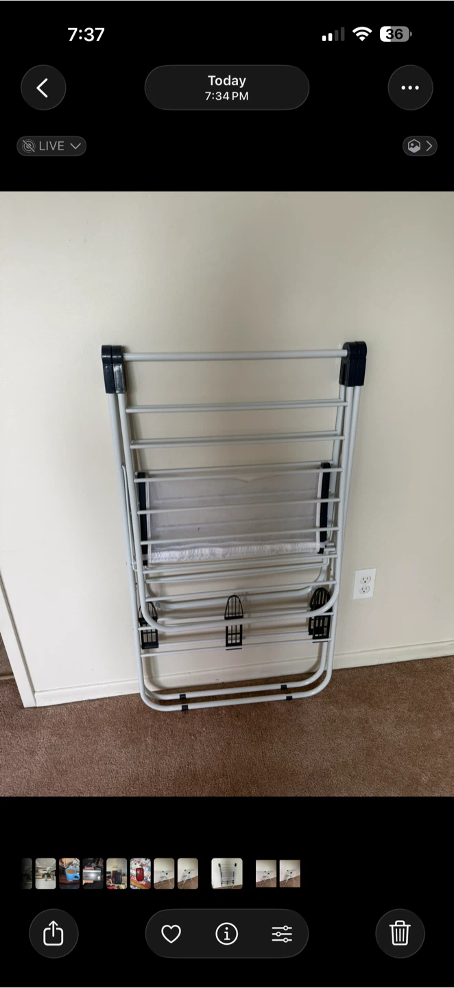 Folding Clothes Drying Rack - photo 3
