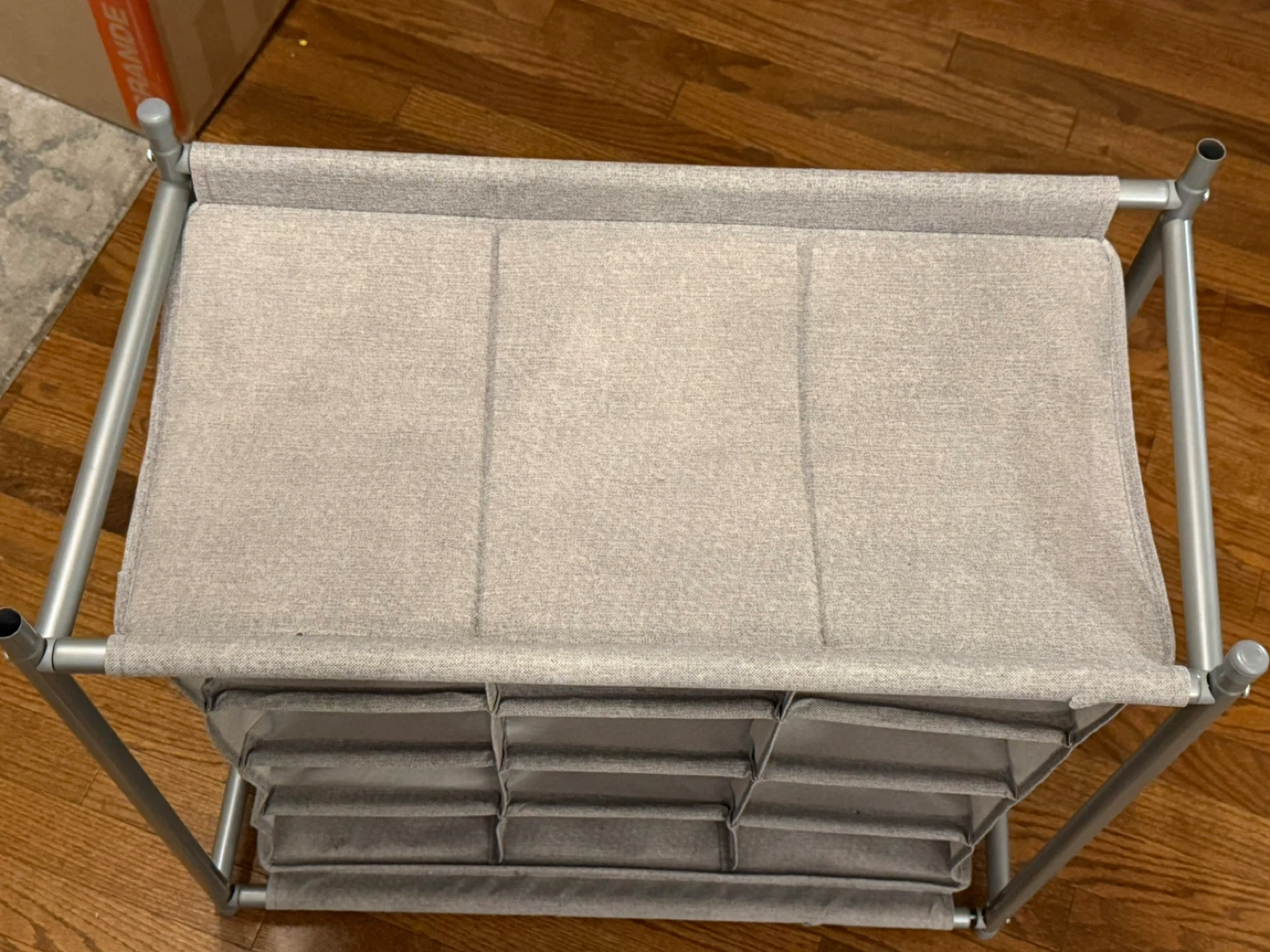 Grey Fabric Storage Organizer with Metal Frame - photo 2