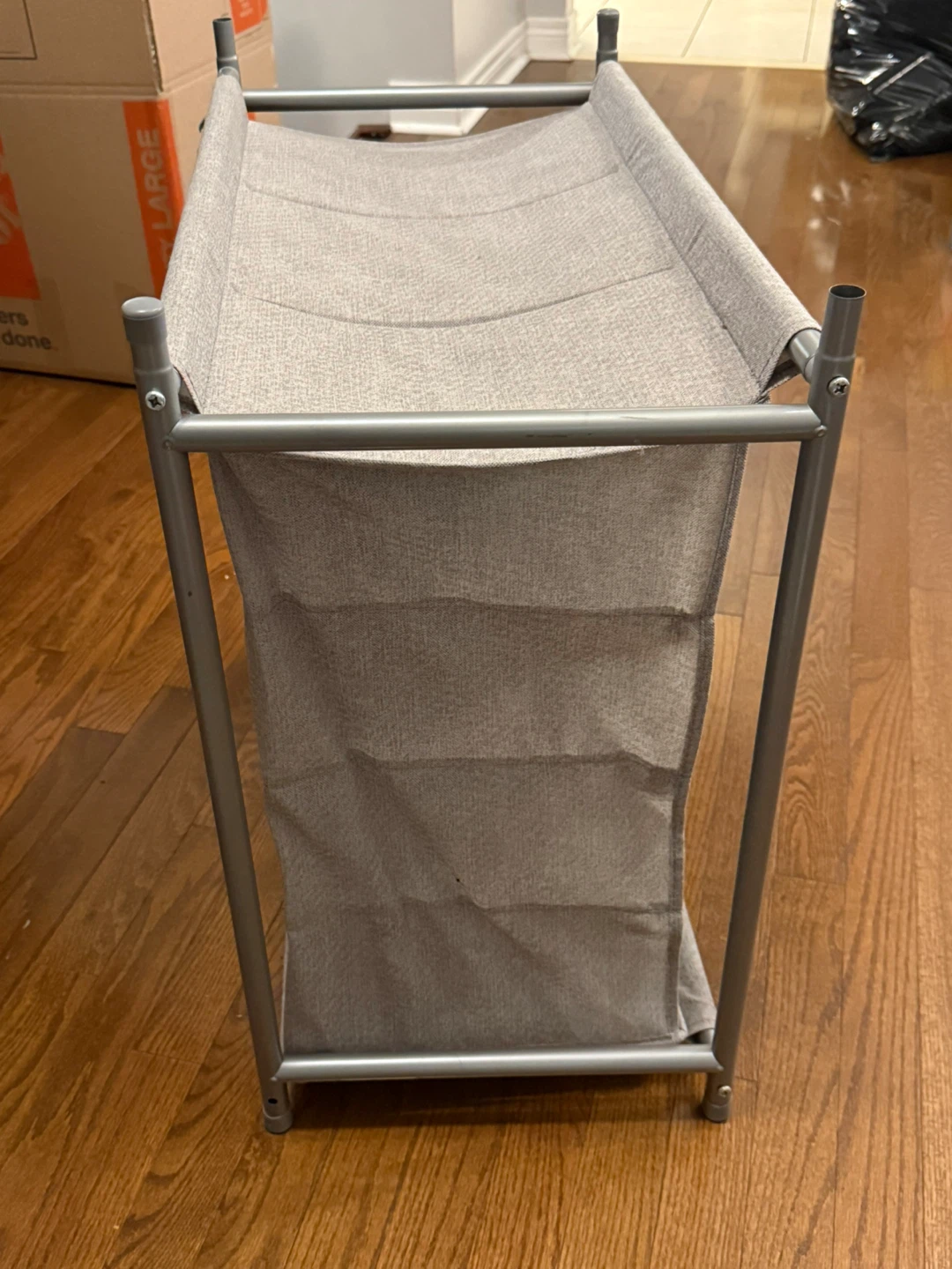 Grey Fabric Storage Organizer with Metal Frame - photo 4
