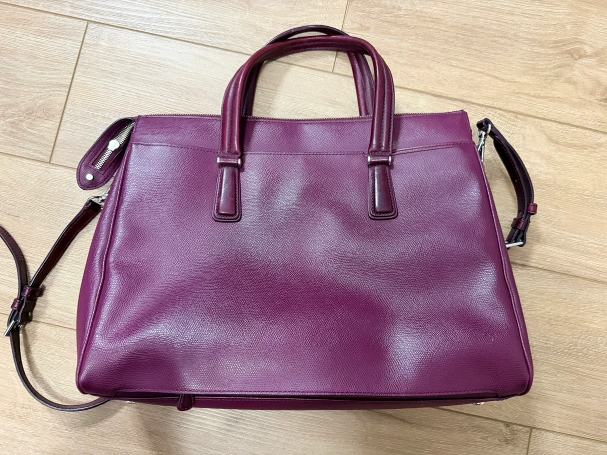 Tumi Purple Leather Tote Bag - photo 2