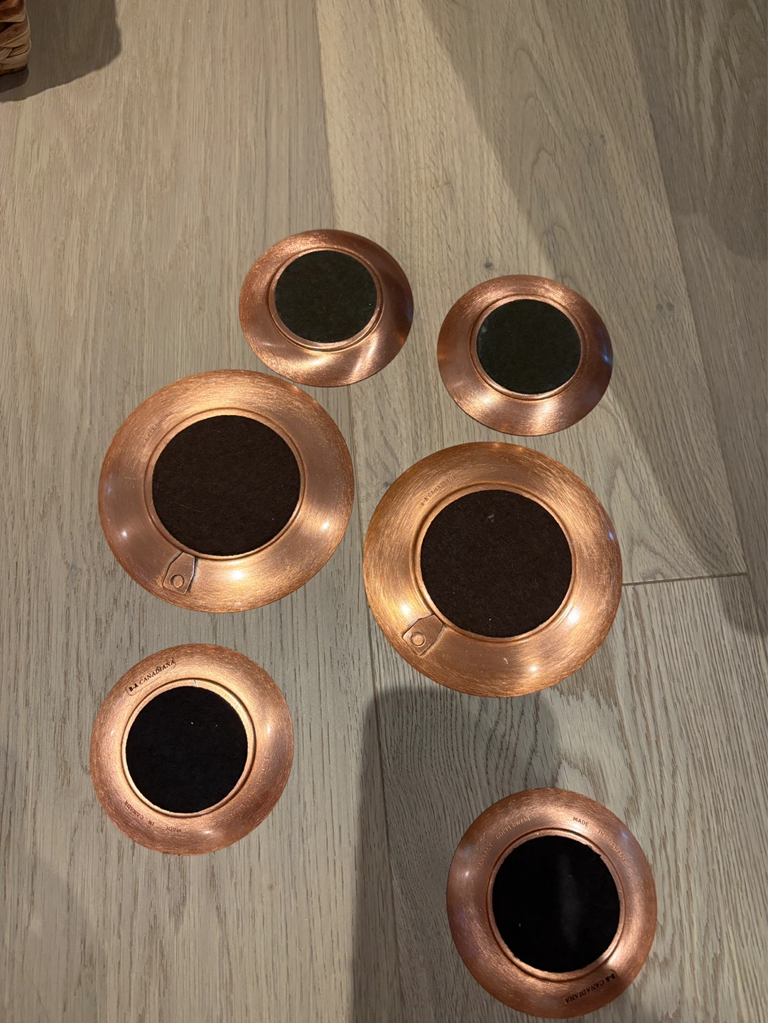 Set of 6 Vintage Copper Coasters with Bird Designs - photo 5