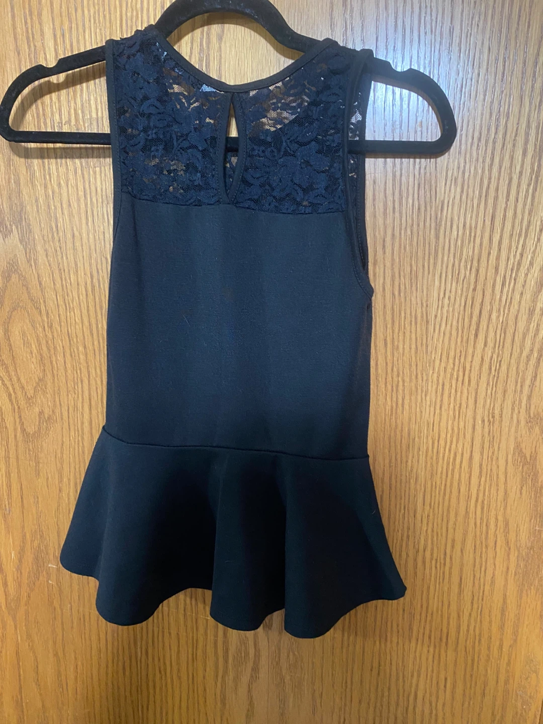 Black Lace Peplum Top - photo 4