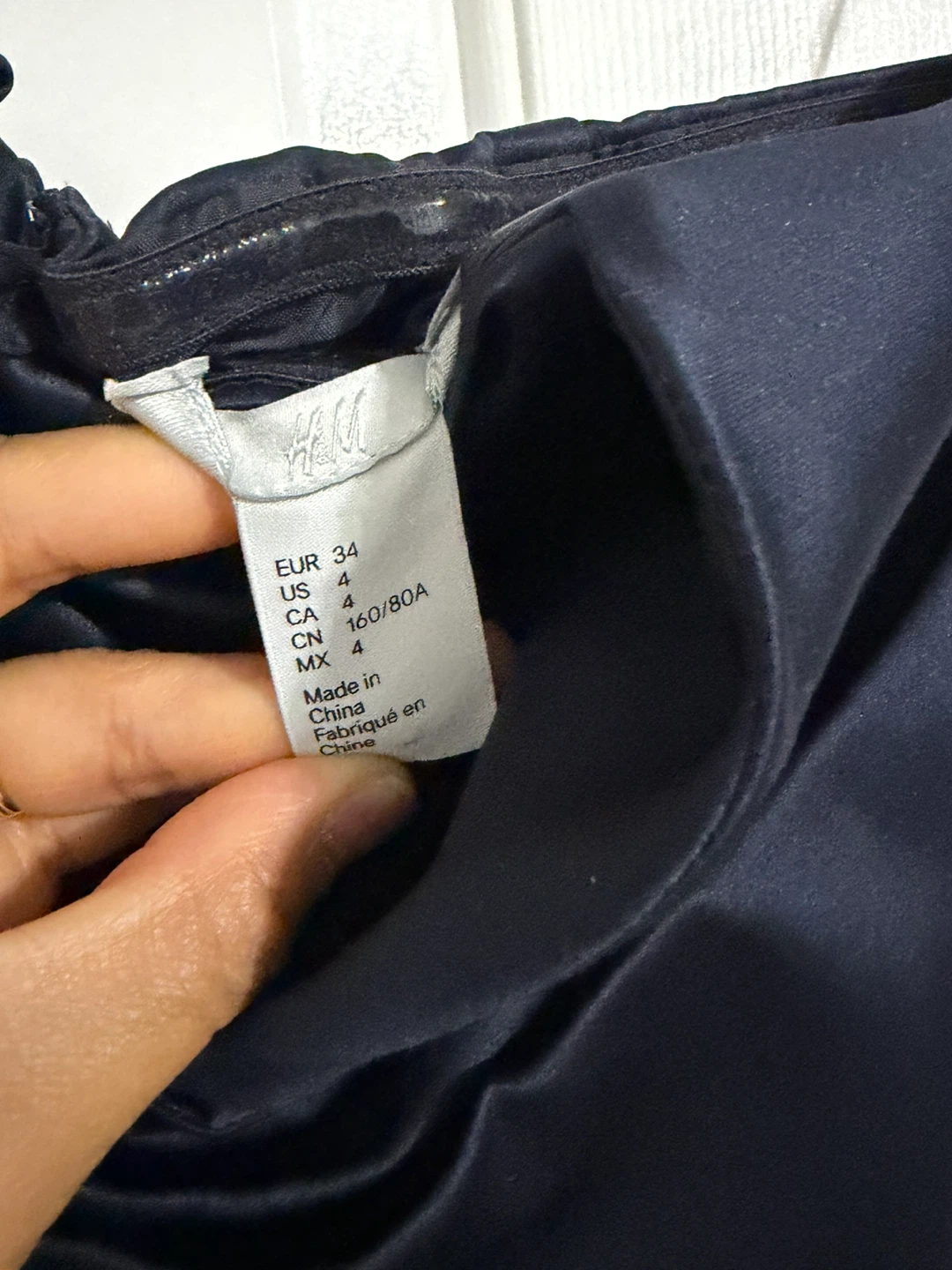 H&M Strapless Navy Dress Size 4 - photo 3