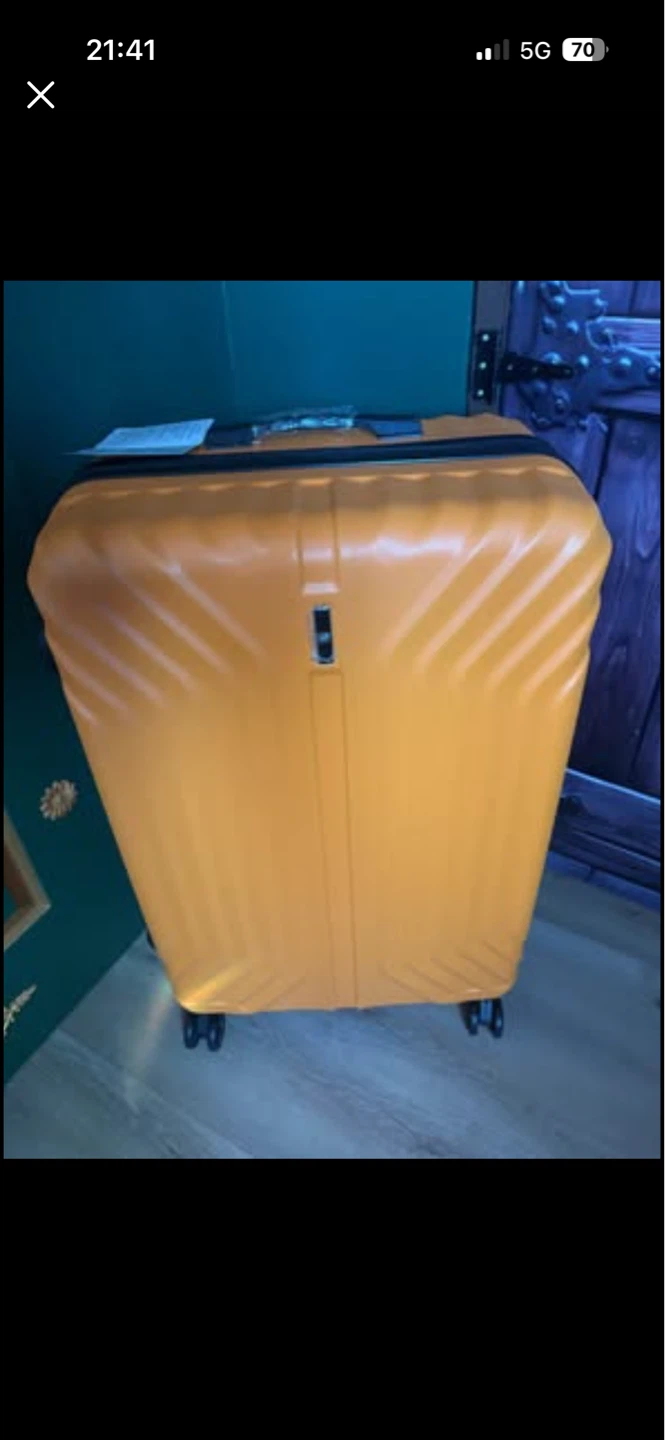 American Traveller Orange Hardshell Spinner Luggage