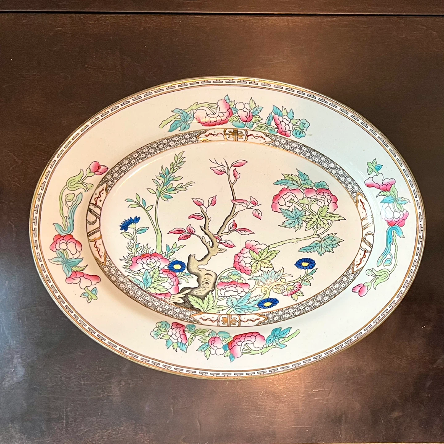 Antique Indian Tree Oval Serving Platter by J&G Meakin England - photo 2