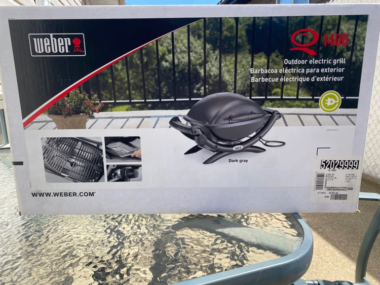 Weber Q 1400 Outdoor Electric Grill - Dark Gray