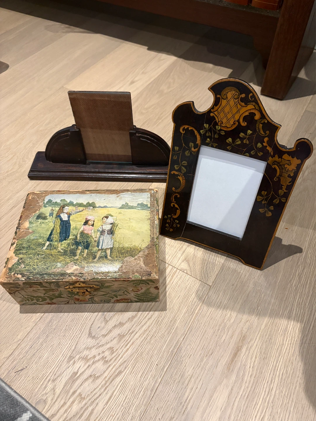 Antique Decorative Box and Photo Frames