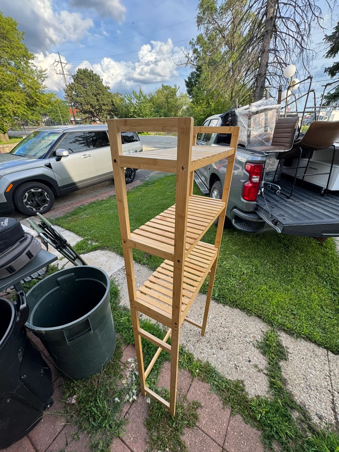 Bamboo 3-Tier Shelf Unit - photo 2