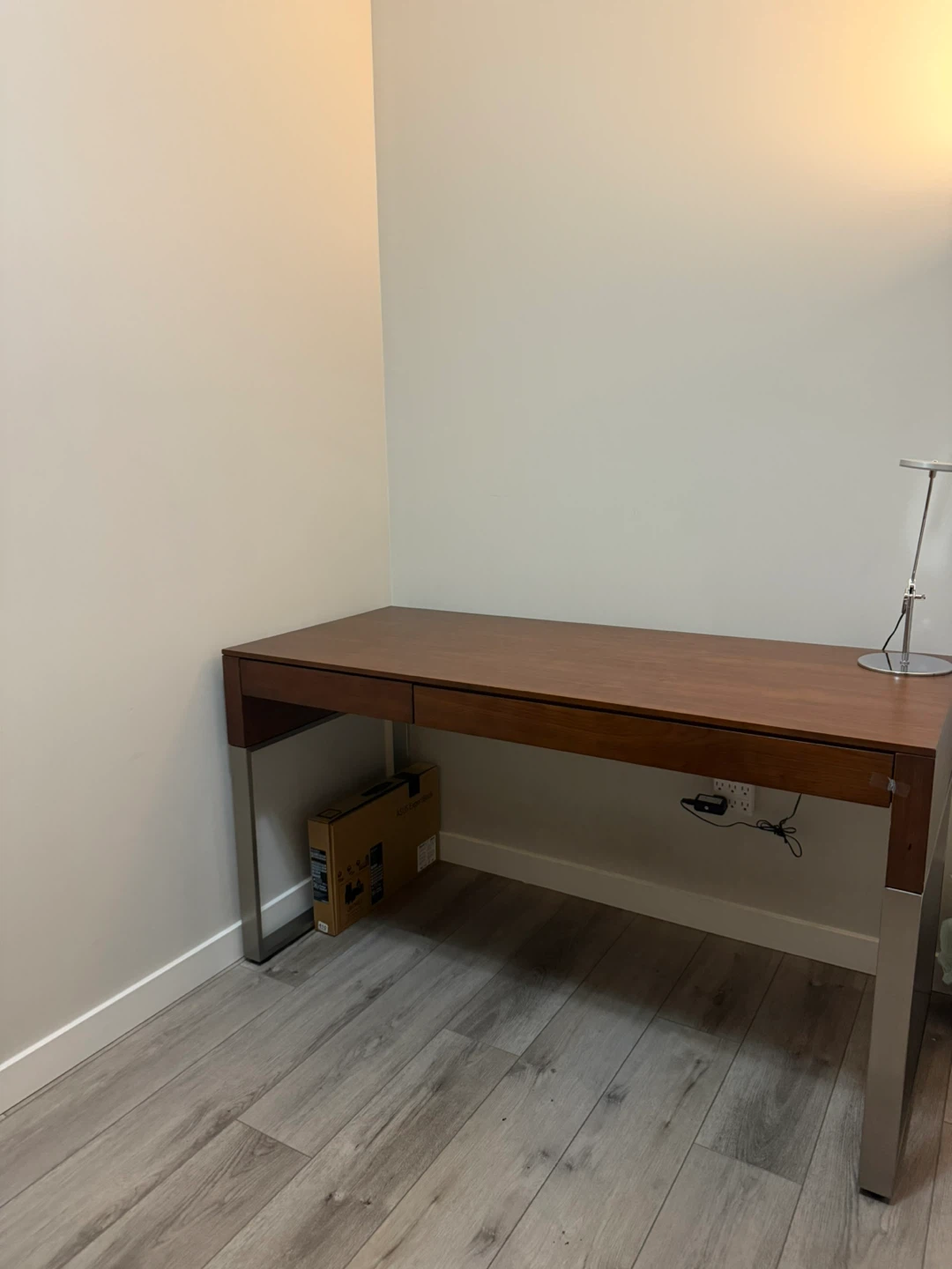 Wooden Desk with Metal Legs