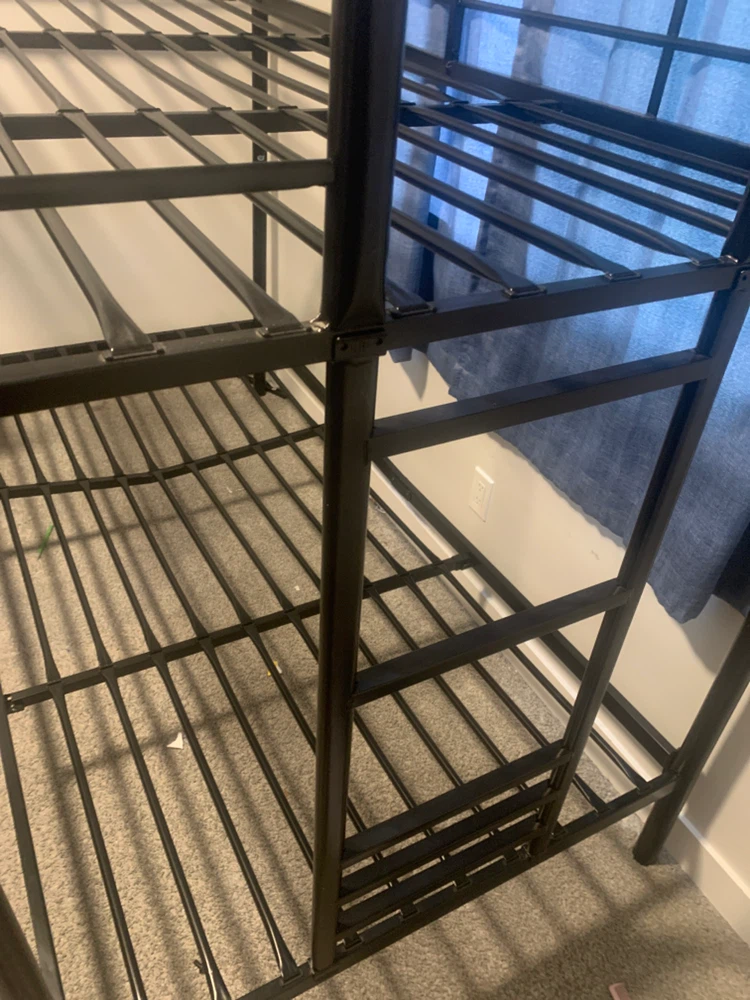 Black Metal Bunk Bed Frame - photo 2