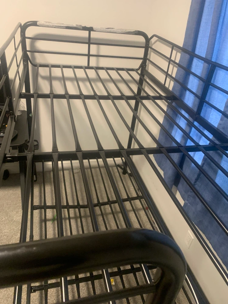 Black Metal Bunk Bed Frame - photo 3