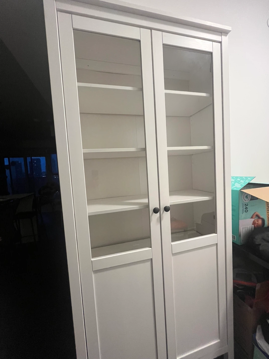 Moving Out Sale- Brand New White Glass Cupboard - photo 2