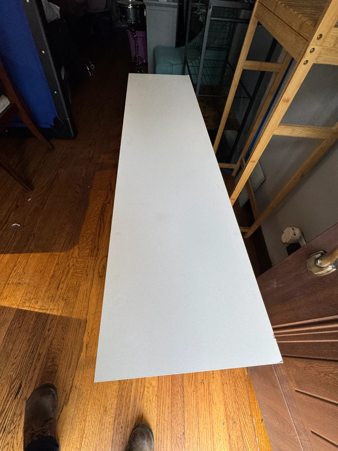 White Media Console with Drawers and Shelves - photo 3