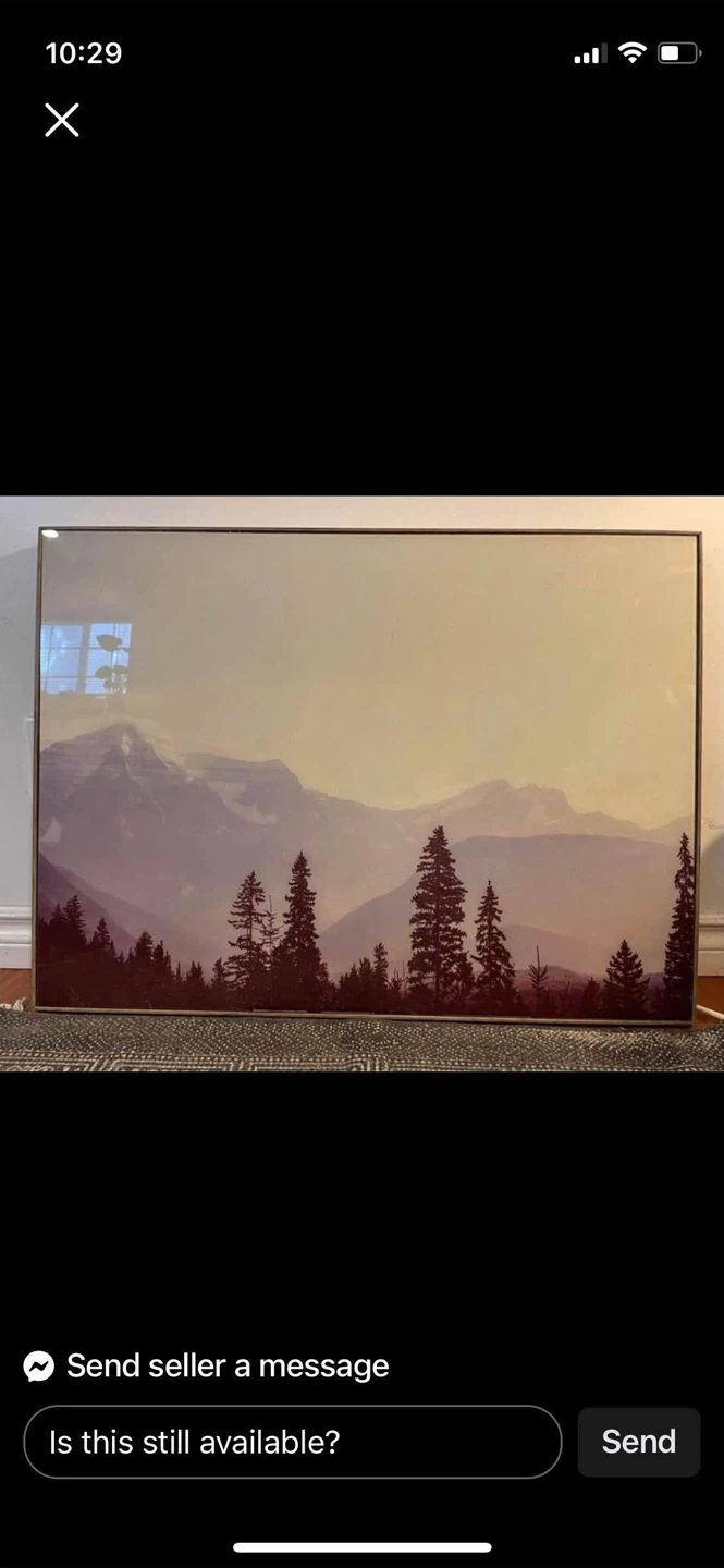 Framed Mountain Landscape Artwork