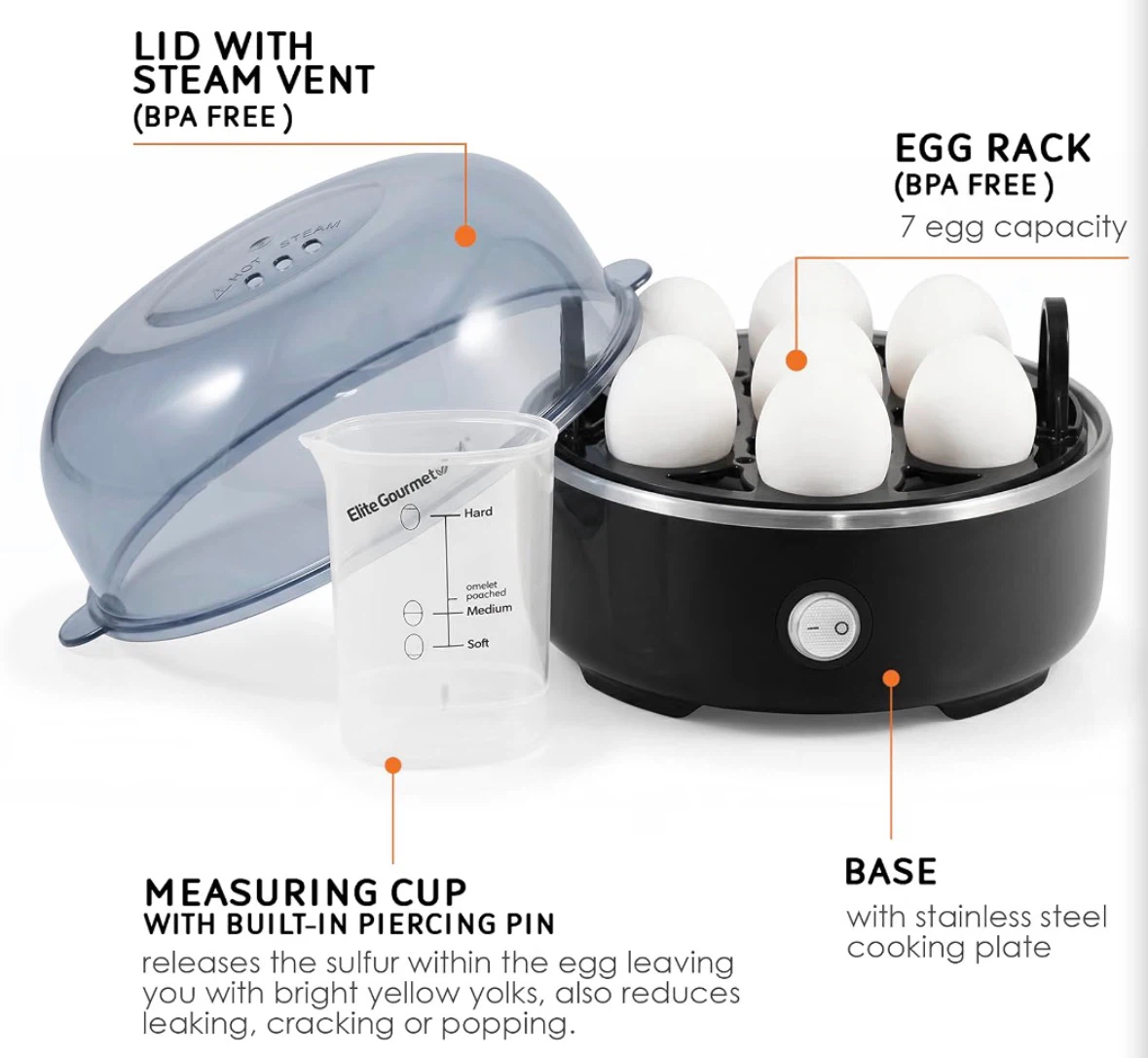 Elite Gourmet Electric Egg Cooker