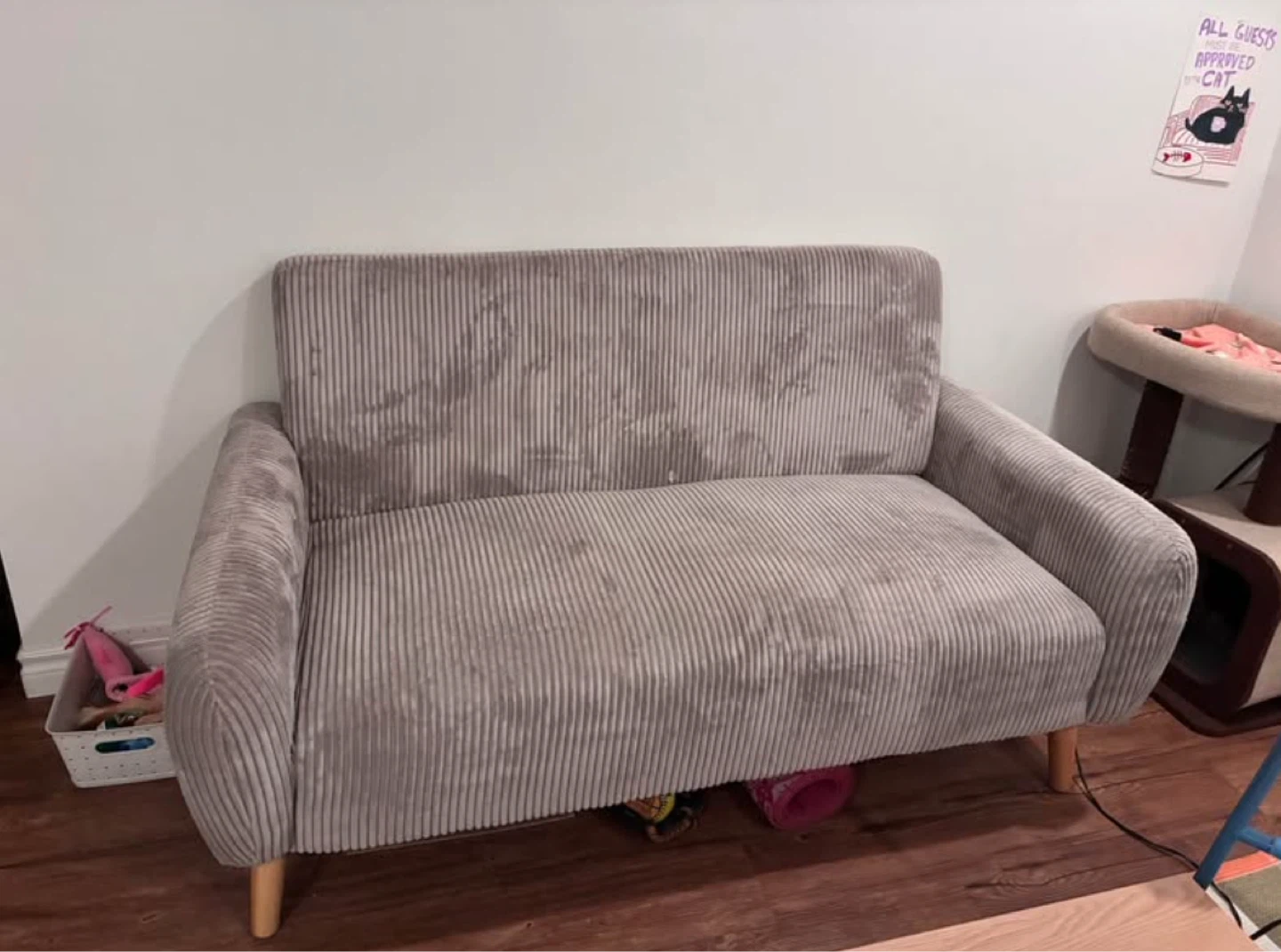 Grey Corduroy Loveseat from Wayfair - photo 2