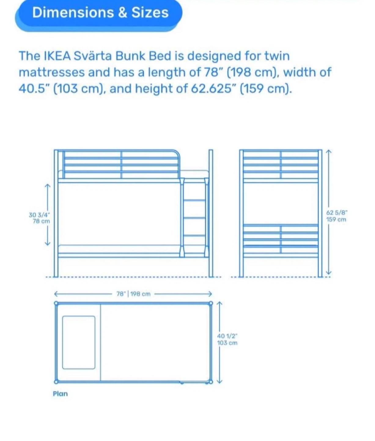 IKEA SVARTA Bunk Bed in Good Condition (CAN DELIVER) - photo 2