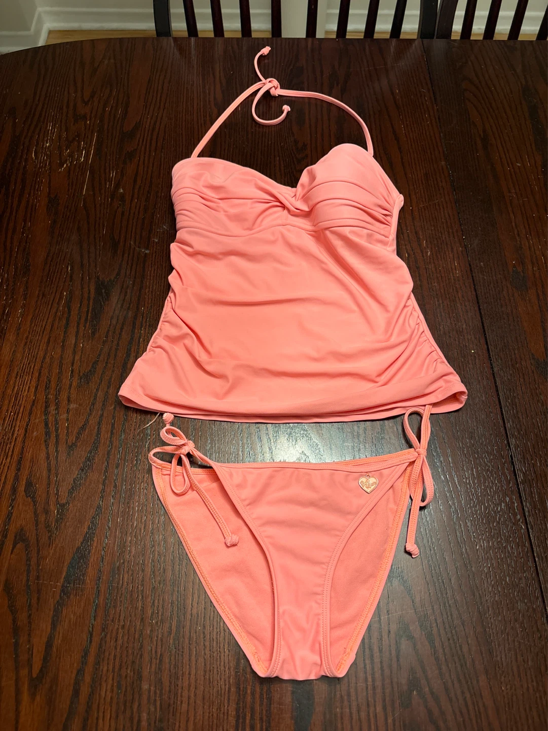 Black two-piece bathing suit and pink two-piece bathing suit - photo 3
