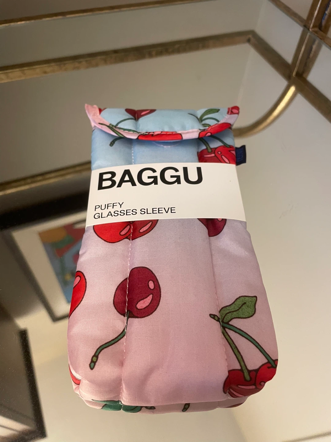 BAGGU Puffy Glasses Sleeve - Cherries Print