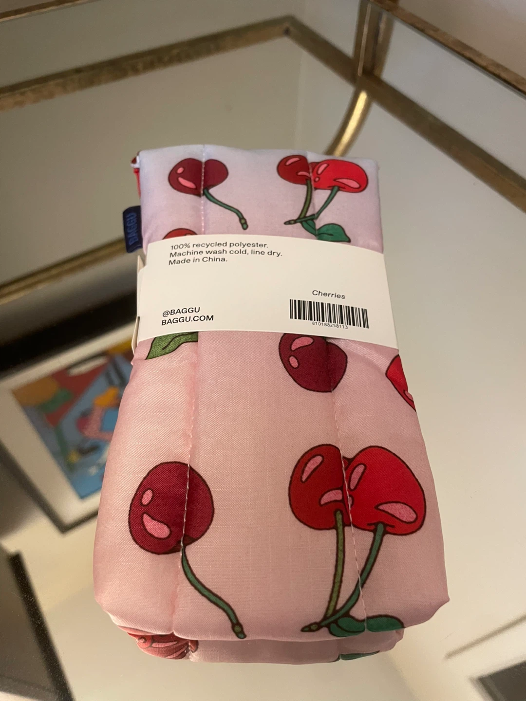 BAGGU Puffy Glasses Sleeve - Cherries Print - photo 2